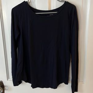 Loft Navy Long Sleeve Tee